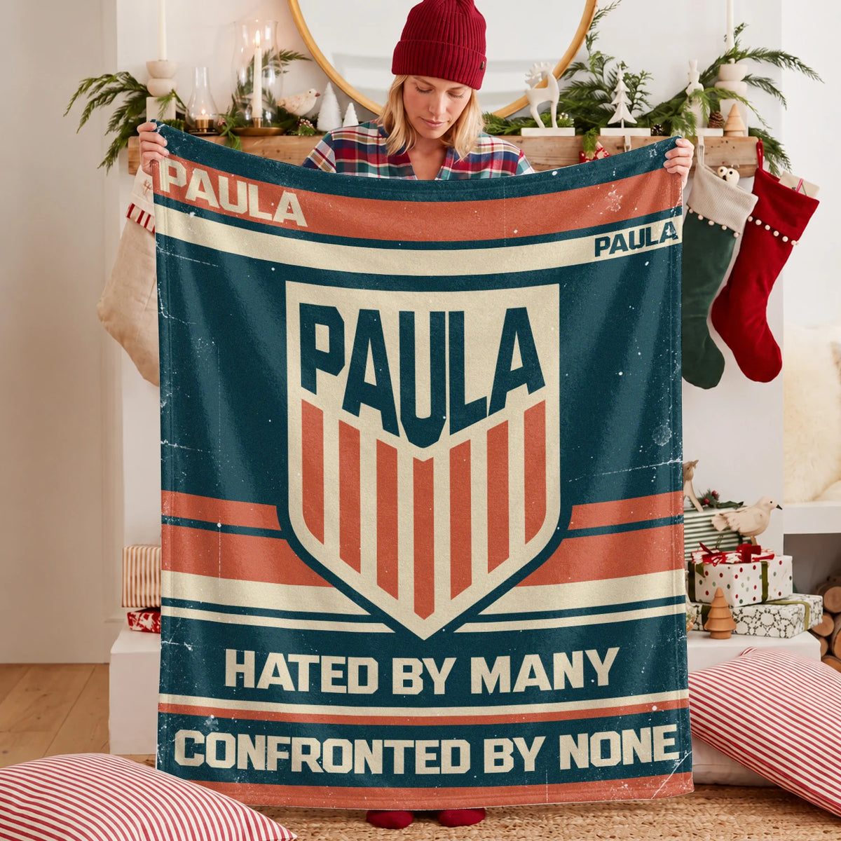 Hated By Many Confronted By None Retro Fleece Blanket PAULA 13K1 BK58