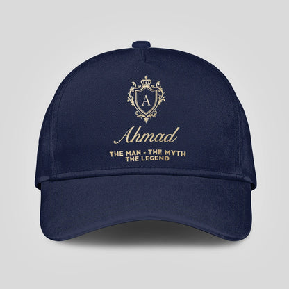 The Man The Myth The Legend Golden Navy Cap AHMAD 13K1 C138PF