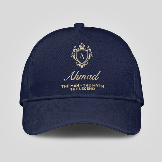 The Man The Myth The Legend Golden Navy Cap AHMAD 13K1 C138PF