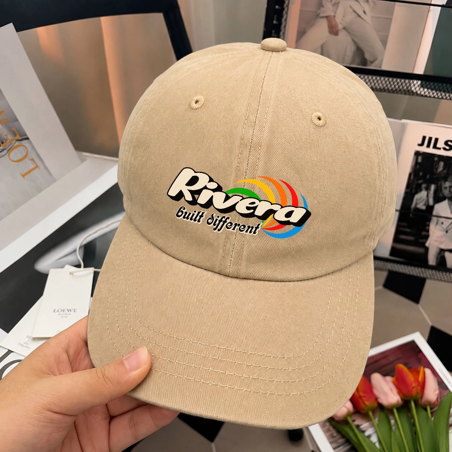 Your Name Built Different Retro Washed Cap RIVERA 13K1 C55PF