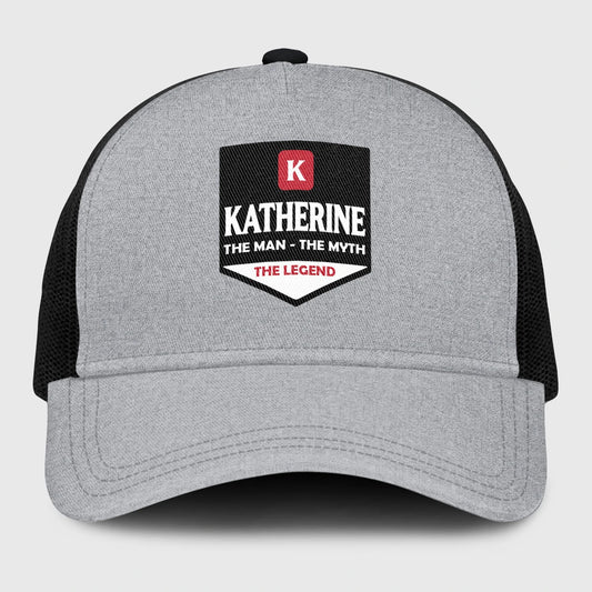 The Man The Myth The Legend Gray Mesh Cap KATHERINE 13K1 C189PF