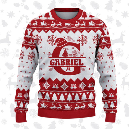 GABRIEL Personalized Christmas Pajama Set - Holiday Gift Outfit 13K1-CR2