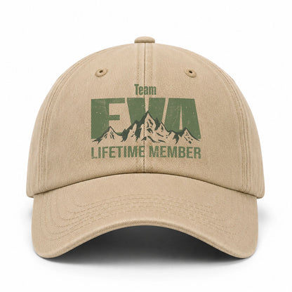 Team Your Name Lifetime Member Mountain Cap EVA 13K1 C58PF