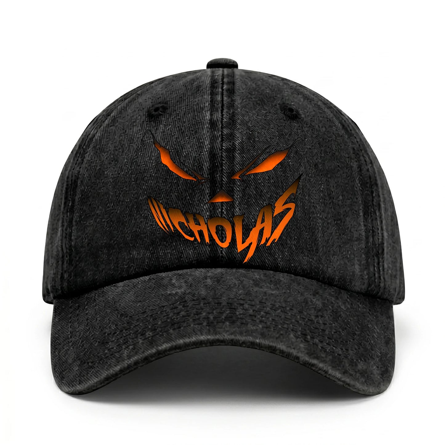 Stay Hungry Pumpkin Chasing Ghosts Funny Washed Cap NICHOLAS 13K1 C101PF