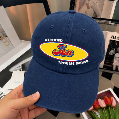 Certified Your Name Trouble Maker Washed Cap JON 13K1 C73PF
