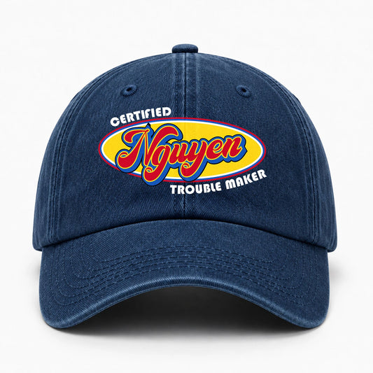 Certified Your Name Trouble Maker Washed Cap NGUYEN 13K1 C73PF