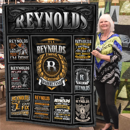 REYNOLDS Personalized Blanket | Custom Name Cozy Throw Gift 13K2-BK2
