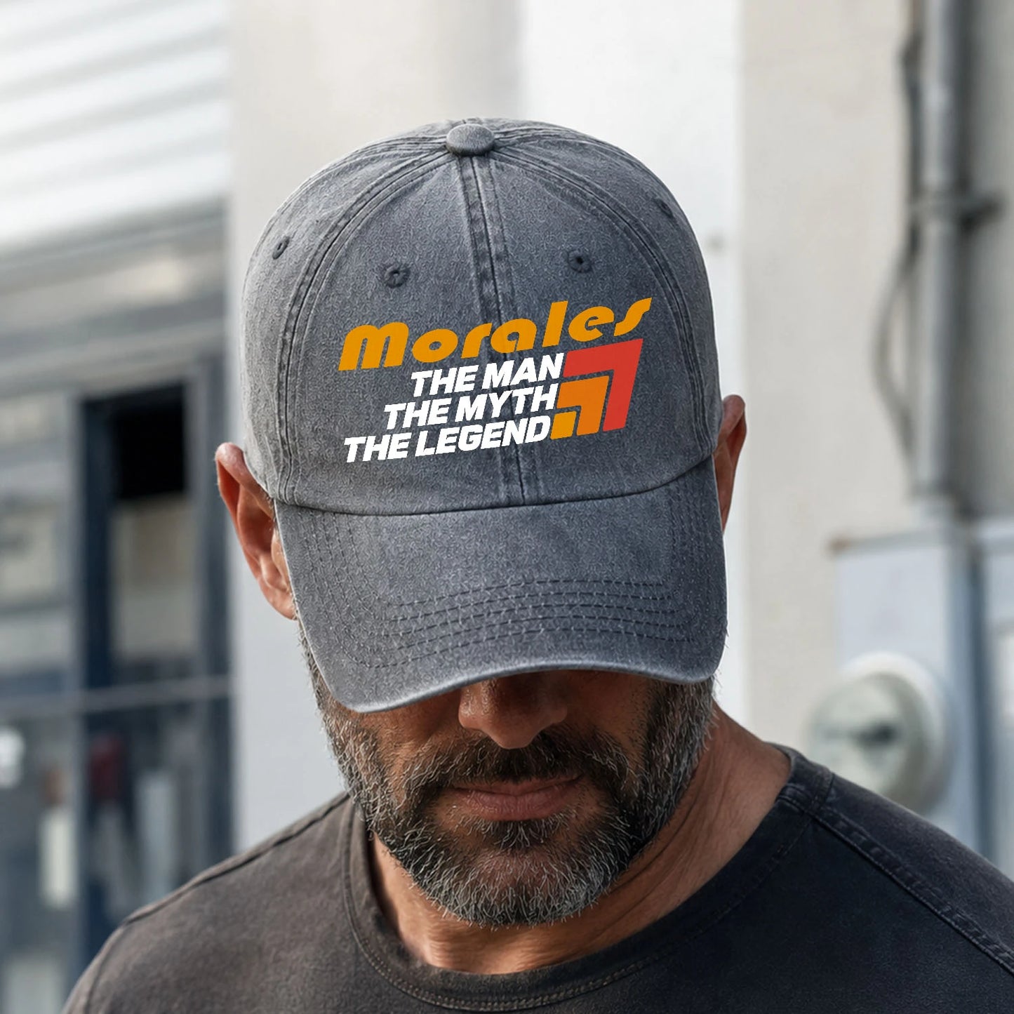 The Man The Myth The Legend With Logo Washed Cap MORALES 13K1 C72PF