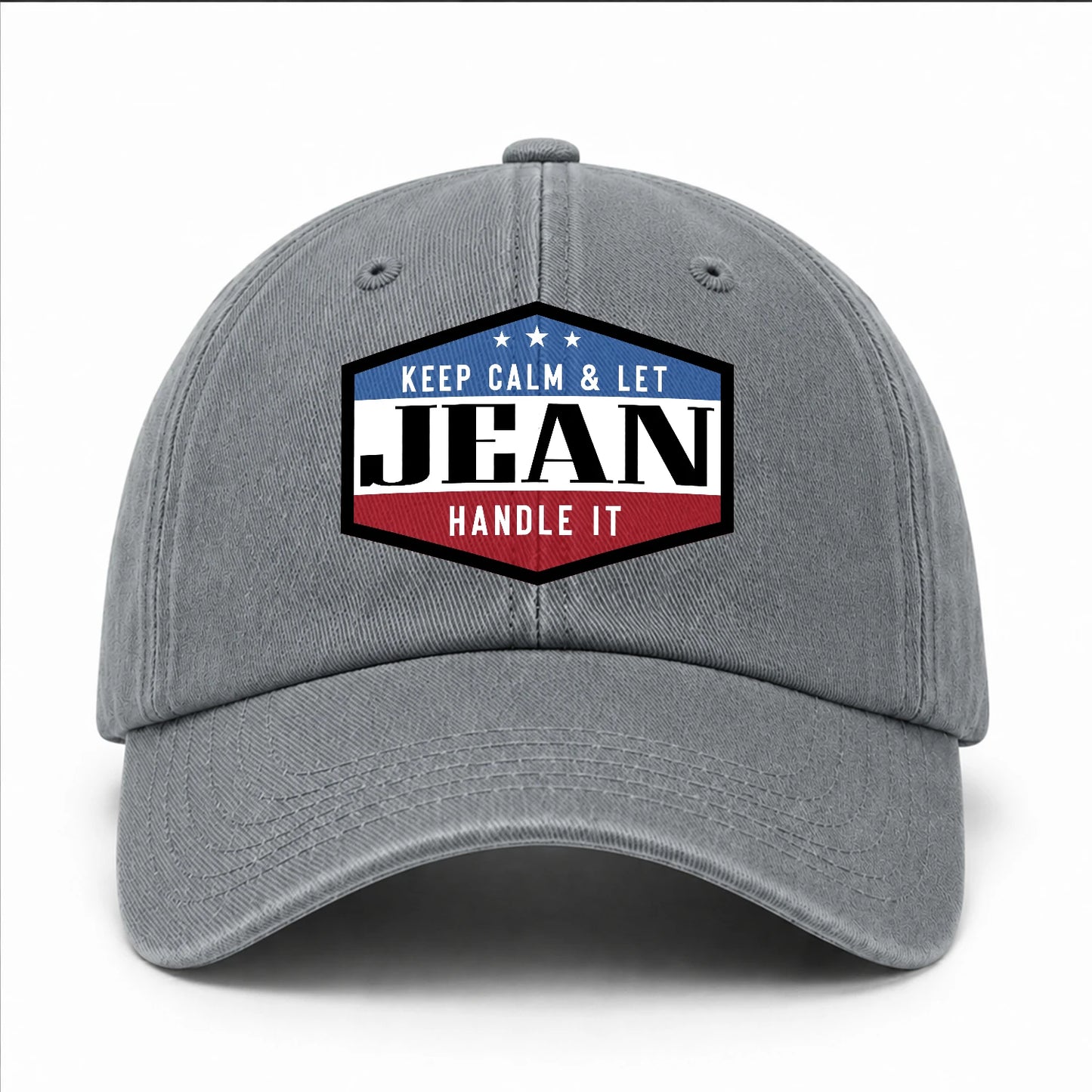 Keep Calm & Let Your Name Handle It Washed Cap JEAN 13K1 C87PF