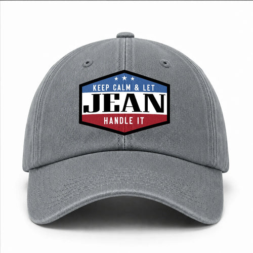 Keep Calm & Let Your Name Handle It Washed Cap JEAN 13K1 C87PF
