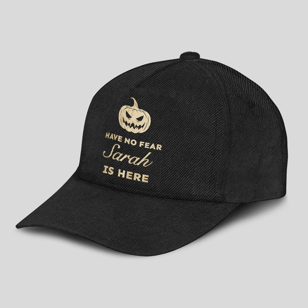 Have No Fear Your Name Is Here Jack O' Lantern Black Cap SARAH 13K1 C164PF