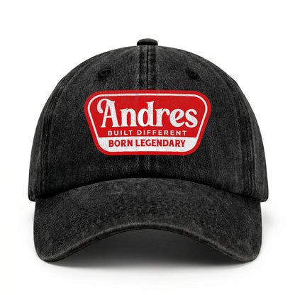 Built Different Born Legendary Red Logo Washed Cap ANDRES 13K1 C63PF