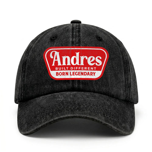 Built Different Born Legendary Red Logo Washed Cap ANDRES 13K1 C63PF