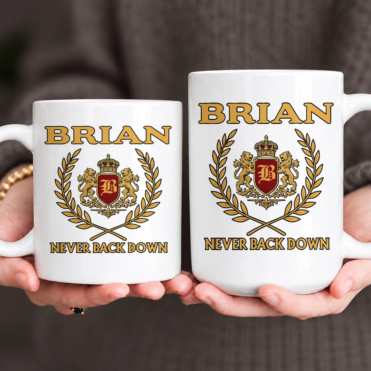 Never Back Down Royal Mug BRIAN 13K1 MG22