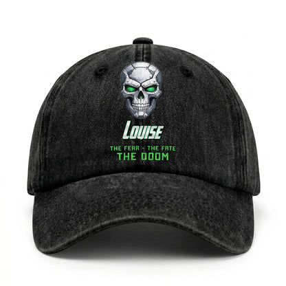 The Fear The Fate The Doom Skull Washed Cap LOUISE 13K1 C99PF
