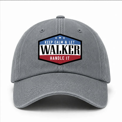 Keep Calm & Let Your Name Handle It Washed Cap WALKER 13K1 C87PF