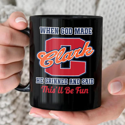 When God Made Your Name Personalized Baseball Mug CLARK 13K1 MG07