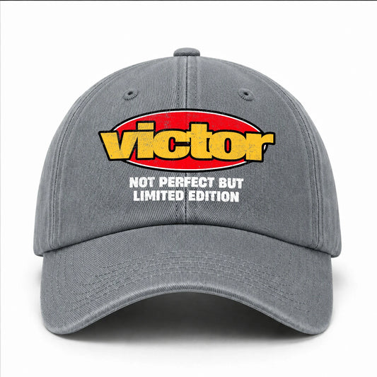 Your Name Not Perfect But Limited Edition Red Logo Washed Cap VICTOR 13K1 C84PF