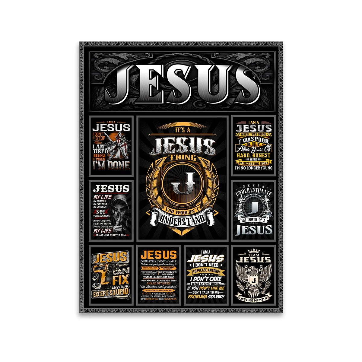 JESUS Personalized Sponge Floor Mat – Custom Printed Home Decor 13K1-AR2