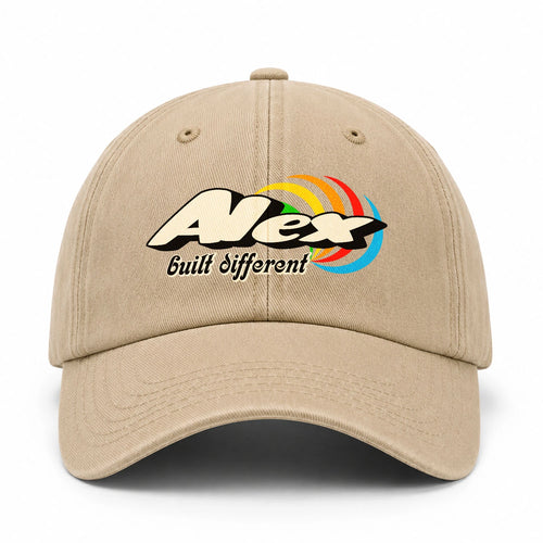Your Name Built Different Retro Washed Cap ALEX 13K1 C55PF