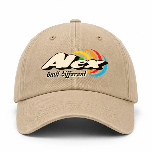 Your Name Built Different Retro Washed Cap ALEX 13K1 C55PF