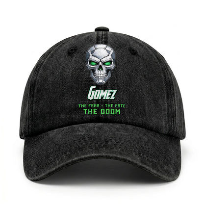 The Fear The Fate The Doom Skull Washed Cap GOMEZ 13K1 C99PF