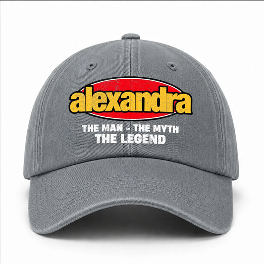 The Man The Myth The Legend Vintage Logo Washed Cap ALEXANDRA 13K1 C162PF