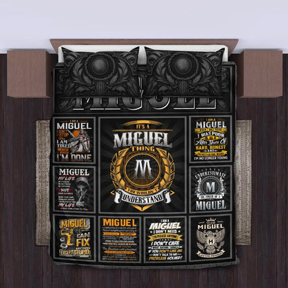 MIGUEL Limited Edition Personalized Bedding Set 13K1-BS2