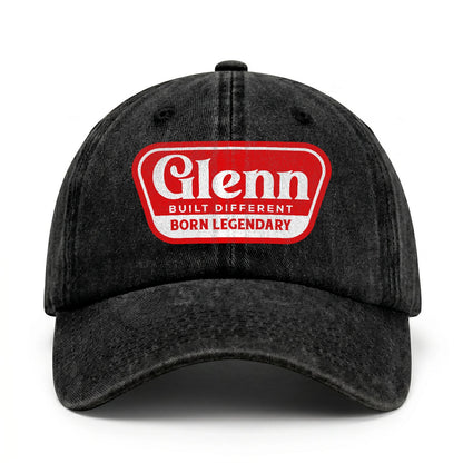Built Different Born Legendary Red Logo Washed Cap GLENN 13K1 C63PF