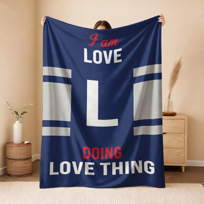 I'm Name Doing Name Things Navy Fleece Blanket LOVE 13K1 BK51