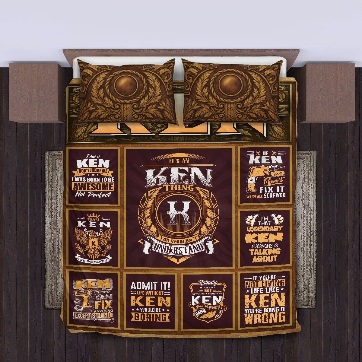 KEN Limited Edition Personalized Bedding Set 13K1-BS3