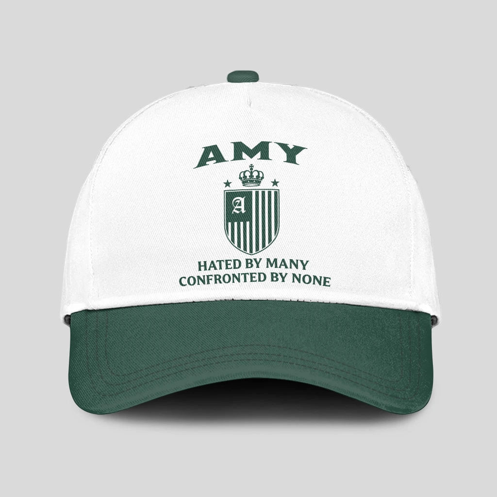 Hated By Many Confronted By None Luxury Logo Cap AMY 13K1 C41PF