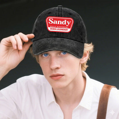 Built Different Born Legendary Red Logo Washed Cap SANDY 13K1 C63PF