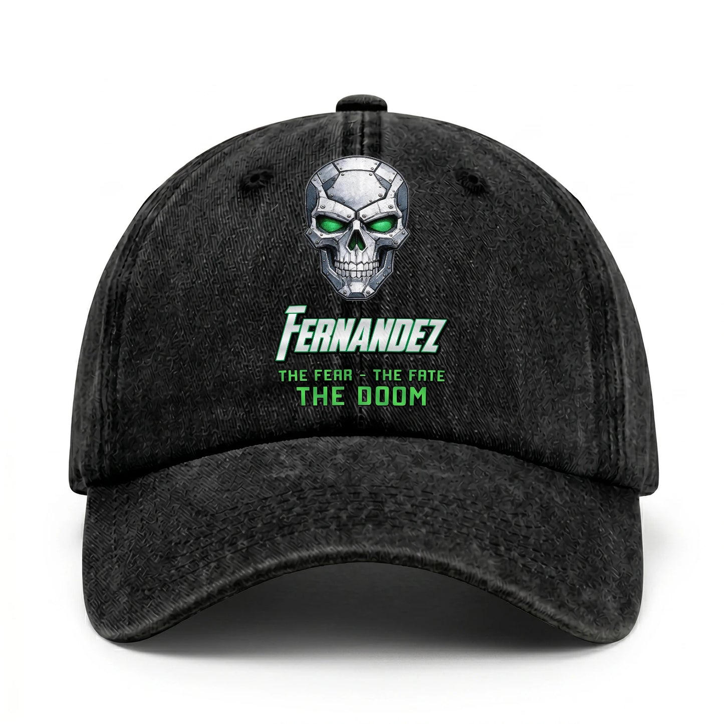 The Fear The Fate The Doom Skull Washed Cap FERNANDEZ 13K1 C99PF