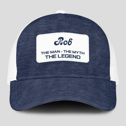 The Man The Myth The Legend Blue Denim Mesh Cap ROB 13K1 C194PF