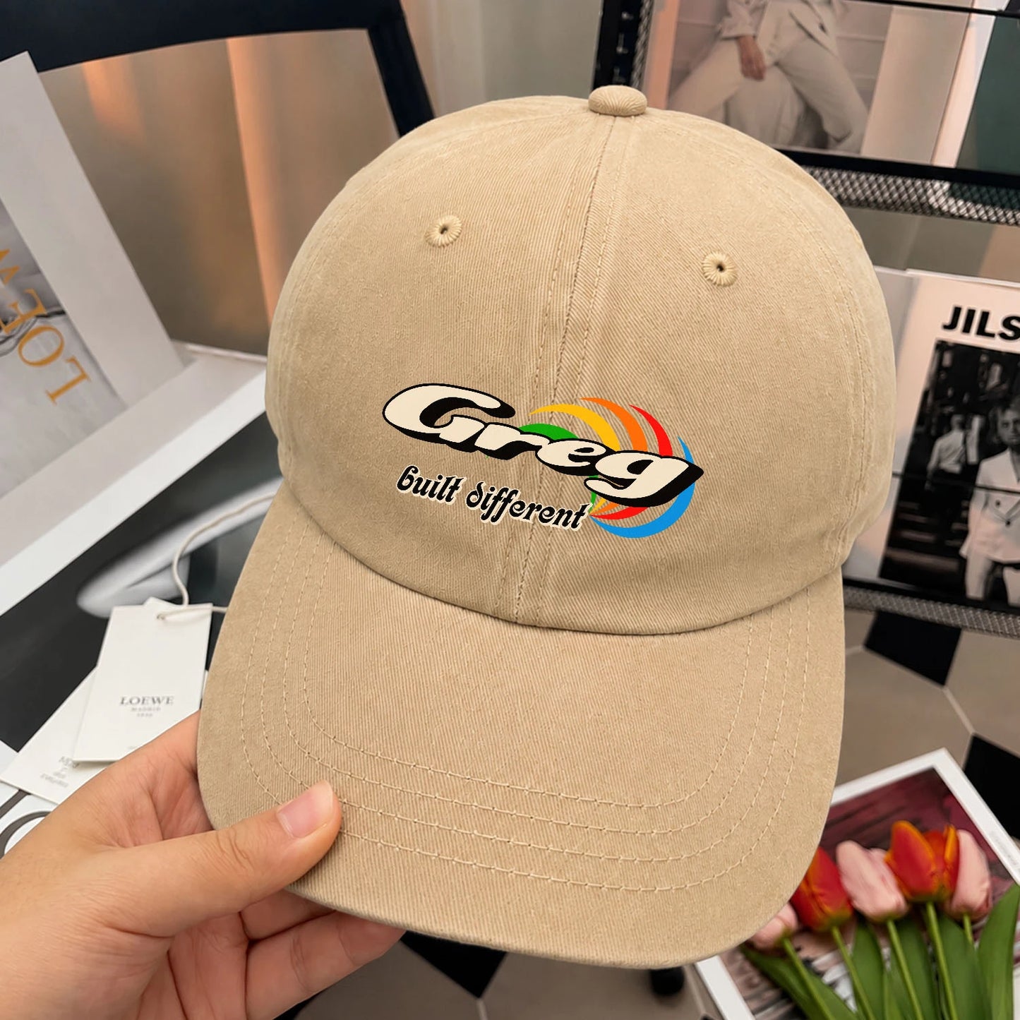 Your Name Built Different Retro Washed Cap GREG 13K1 C55PF