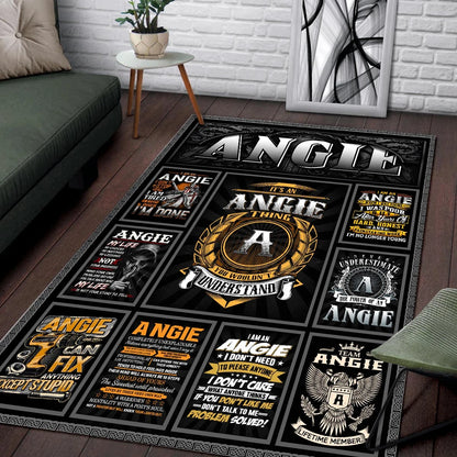 ANGIE Personalized Sponge Floor Mat – Custom Printed Home Decor 13K1-AR2
