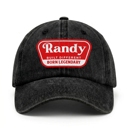 Built Different Born Legendary Red Logo Washed Cap RANDY 13K1 C63PF