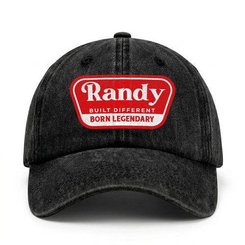 Built Different Born Legendary Red Logo Washed Cap RANDY 13K1 C63PF