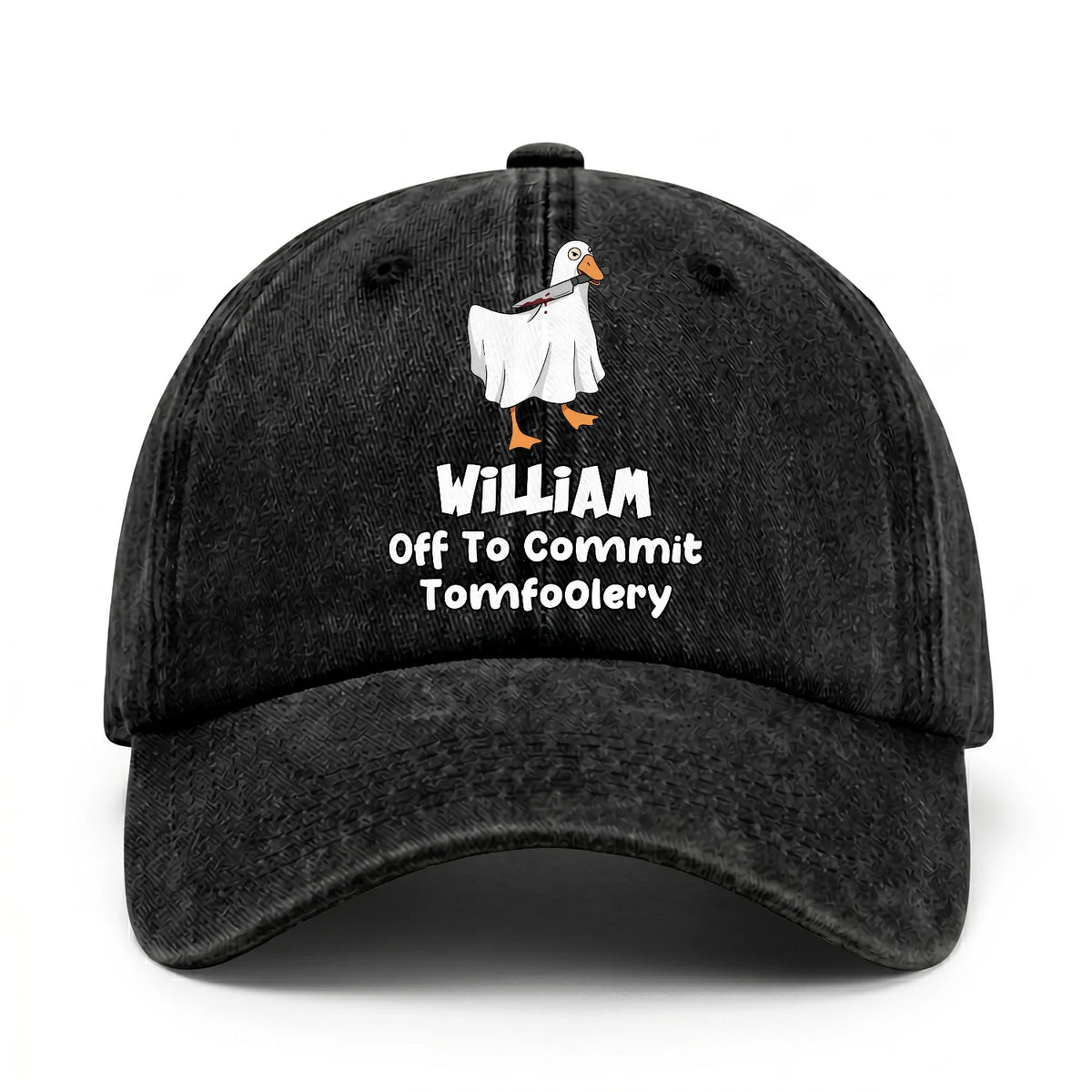 Off To Commit Tomfoolery Funny Goose Washed Cap WILLIAM 13K1 C131PF
