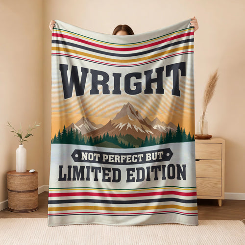 Not Perfect But Limited Edition Vintage Mountain Fleece Blanket WRIGHT 13K1 BK45