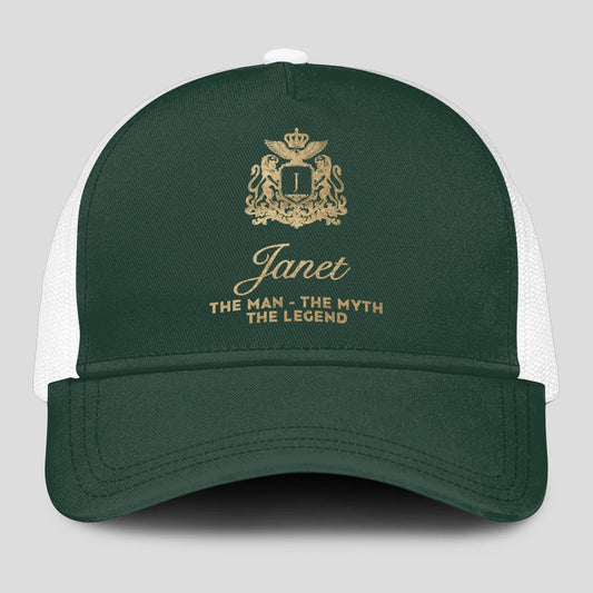 The Man The Myth The Legend Sage Green Mesh Cap JANET 13K1 C192PF