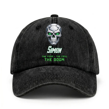 The Fear The Fate The Doom Skull Washed Cap SIMON 13K1 C99PF