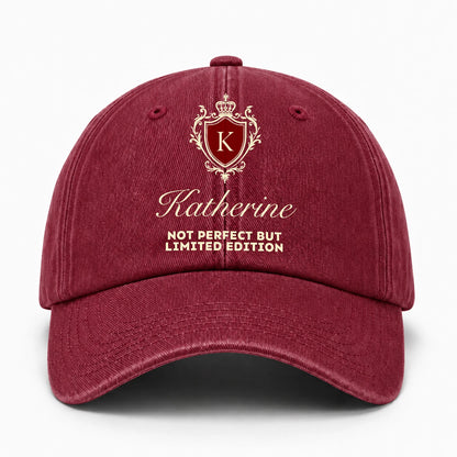 Not Perfect But Limited Edition Burgundy Washed Cap KATHERINE 13K1 C161PF