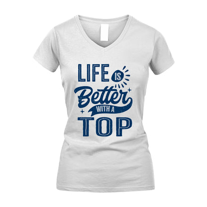 TOP 13K1-116 Personalized Name Quote T-Shirt Life Is Better With Unisex Gift