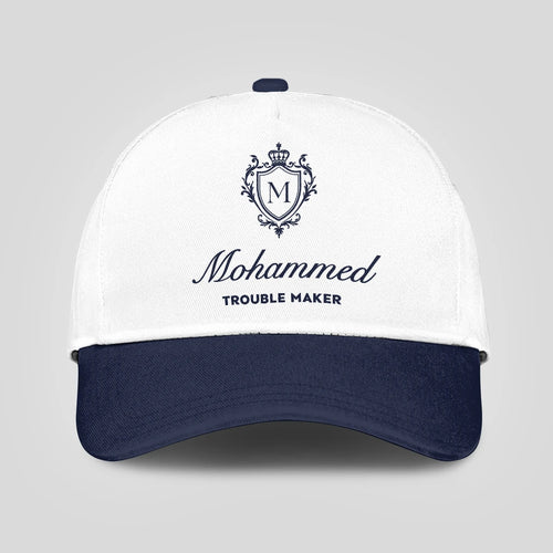 Trouble Maker Funny Blue And White Cap MOHAMMED 13K1 C152PF