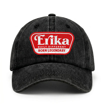 Built Different Born Legendary Red Logo Washed Cap ERIKA 13K1 C63PF