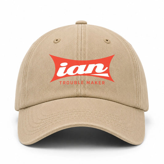 Trouble Maker Red Logo Washed Cap IAN 13K1 C78PF