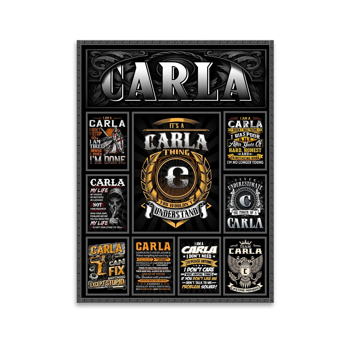 CARLA Personalized Sponge Floor Mat – Custom Printed Home Decor 13K1-AR2