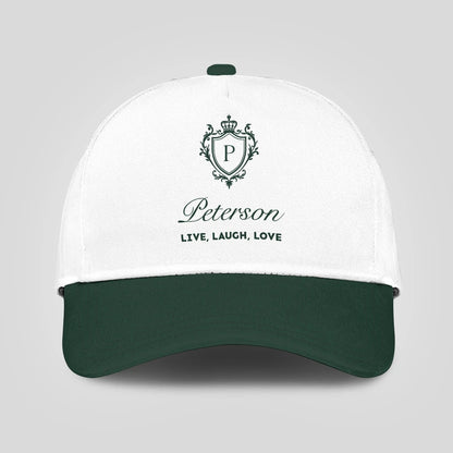 Live Laugh Love Elegant Blue And White Cap PETERSON 13K1 C90PF